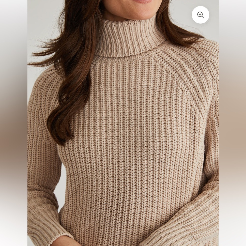 525 America Stella Shaker Stitch Turtleneck Sweater - Picture 4 of 9